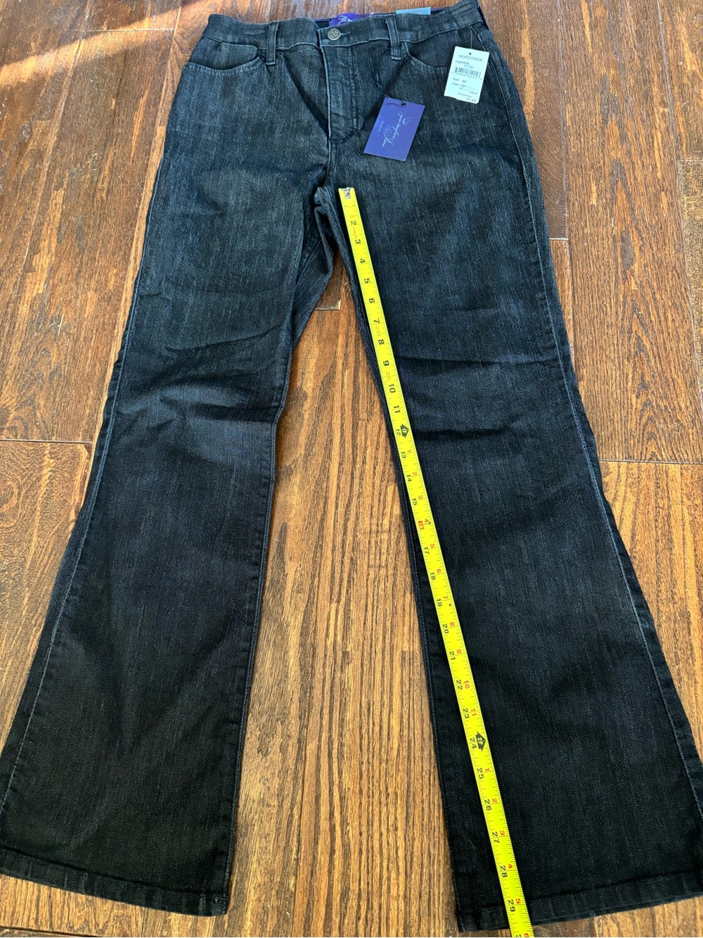 NYDJ Black Wide-Leg Bootcut Jeans